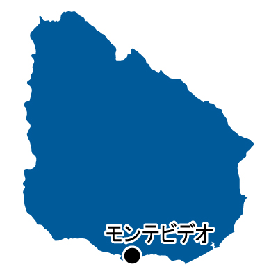 ウルグアイ東方共和国無料フリーイラスト｜首都名(青)